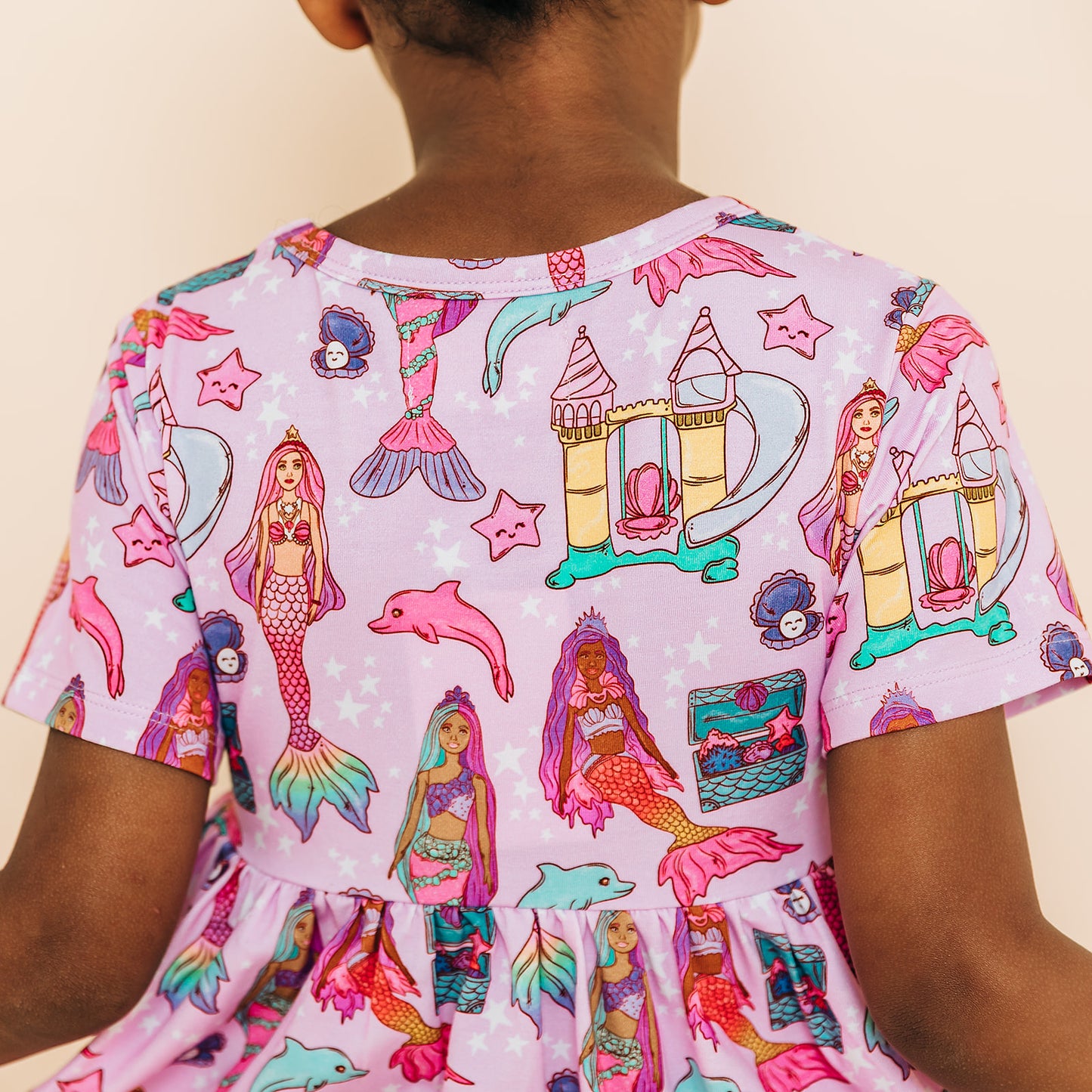 Barbie Mermaid Bamboo Twirl Dress, Barbie Inspired Twirl Dress, Mermaid Clothes