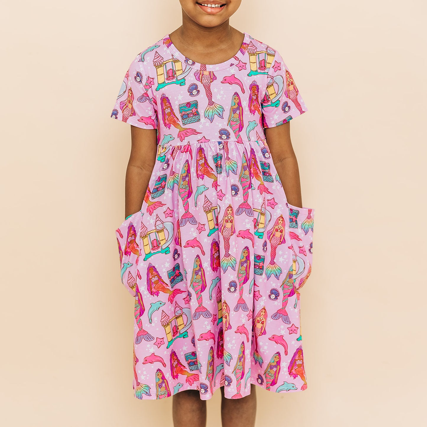 Barbie Mermaid Bamboo Twirl Dress, Barbie Inspired Twirl Dress, Mermaid Clothes