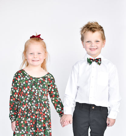 Adjustable Bow Tie | Christmas Floral
