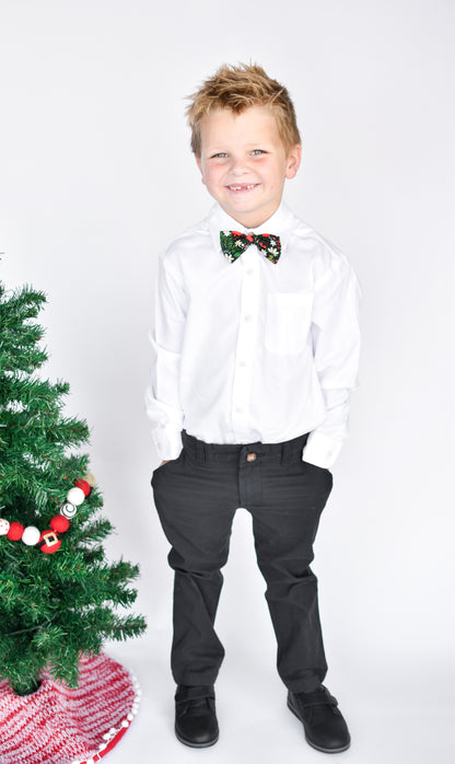 Adjustable Bow Tie | Christmas Floral