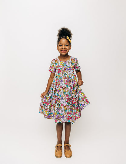 Disney Princess Character Dress, Tiana Dress, Belle Dress, Ariel, Bamboo Twirl Dresses for Little Girls, Character Dresses