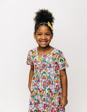 Load image into Gallery viewer, Princesses Short Sleeve Twirl Dress
