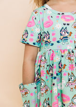 Load image into Gallery viewer, Pool Day Short Sleeve Twirl Dress
