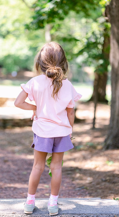Pink Ruffle Tee