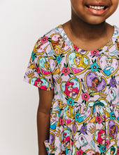Load image into Gallery viewer, Princesses Short Sleeve Twirl Dress

