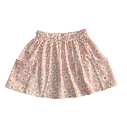 Pink Daisy Pocket Skirt