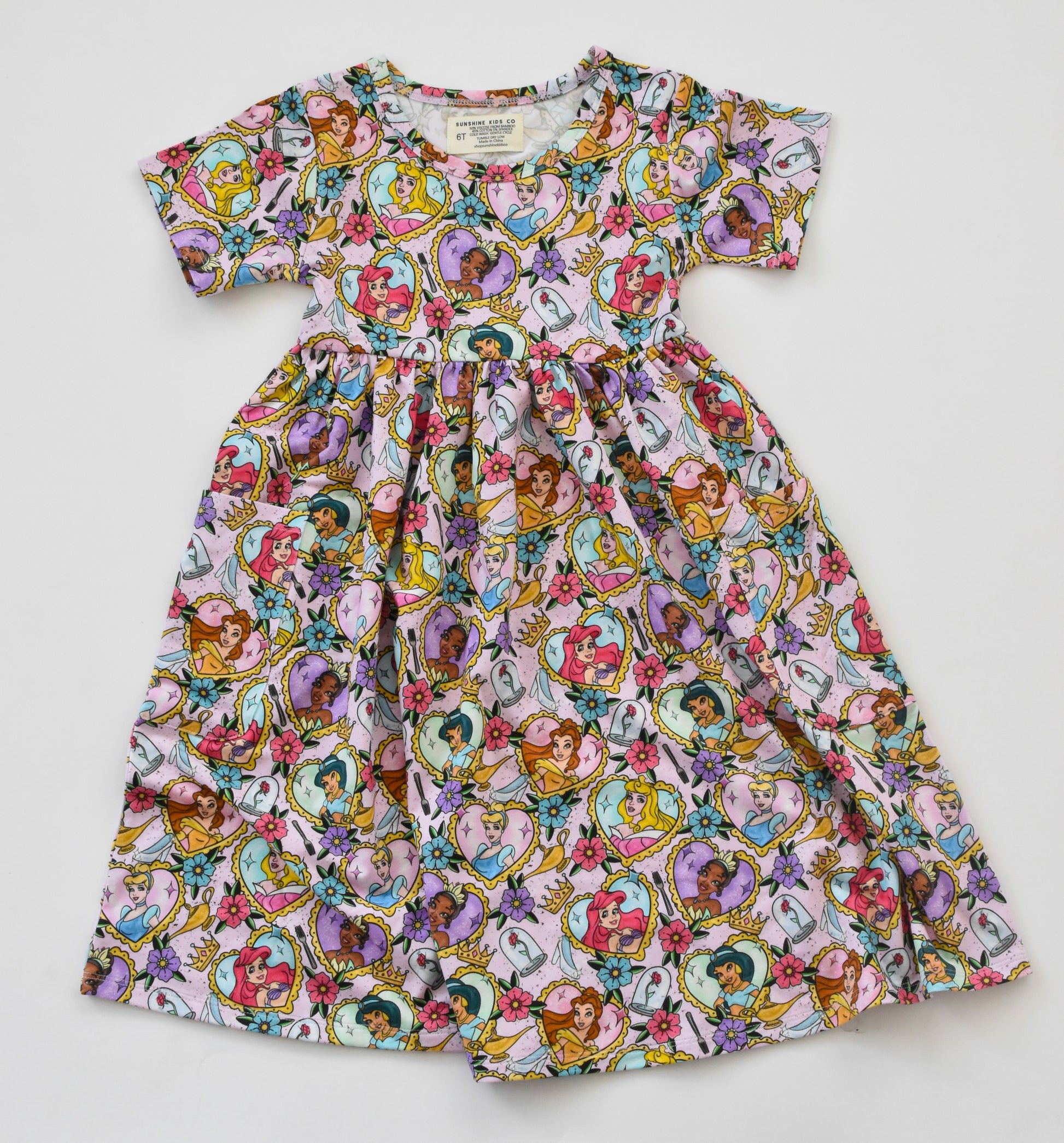 Disney Princess Character Dress, Tiana Dress, Belle Dress, Ariel, Bamboo Twirl Dresses for Little Girls, Character Dresses